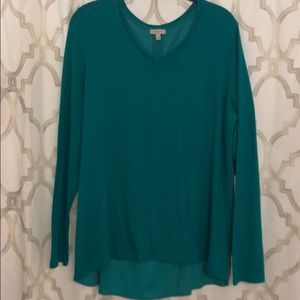 Talbots long sleeve green blouse!